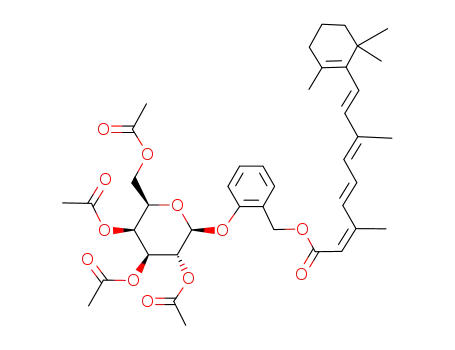 3,7-dimethyl-9-(2,6,6-trimethyl-cyclohex-1-enyl)-nona-2,4,6,8-tetraenoic acid 2-(3,4,5-triacetoxy-6-acetoxymethyl-tetrahydro-pyran-2-yloxy)-benzyl ester