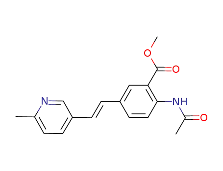 methyl (E)-2-(acetylamino)-5-[2-(6-methylpyridin-3-yl)ethenyl]benzoate