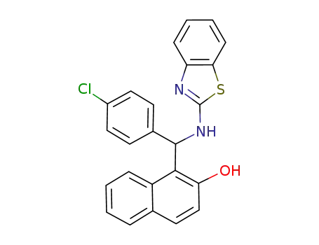1-((benzo[d]thiazol-2-ylamino)(4-chloro-phenyl)methyl)naphthalen-2-ol