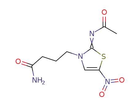 4-(2-acetylimino-5-nitro-thiazol-3-yl)-butyramide