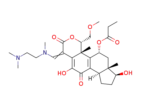 propionic acid 4-{[(2-dimethylamino-ethyl)-methyl-amino]-methylene}-6,17-dihydroxy-1-methoxymethyl-10,13-dimethyl-3,7-dioxo-1,3,4,7,10,11,12,13,14,15,16,17-dodecahydro-2-oxa-cyclopenta[a]phenanthren-11-yl ester