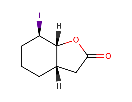 (-)-(3aS,7R,7aR)-hexahydro-7-iodo-benzo[b]furan-2-one