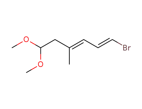 Molecular Structure of 111728-20-2 (1,3-Hexadiene, 1-bromo-6,6-dimethoxy-4-methyl-, (E,E)-)