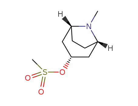 Molecular Structure of 35136-87-9 (8-Azabicyclo[3.2.1]octan-3-ol, 8-methyl-, methanesulfonate (ester), exo-)