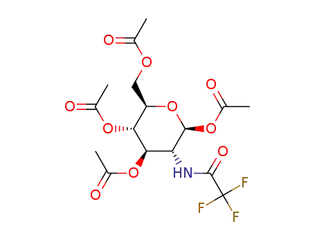 Molecular Structure of 7139-63-1 (1,3,4,6-Tetra-O-acetyl-2-deoxy-2-trifluoracetamido-D-glucose)