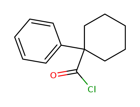 Molecular Structure of 2890-42-8 (Cyclohexanecarbonyl chloride, 1-phenyl-)