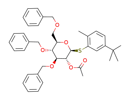 (2-methyl-5-tert-butylphenyl) 2-O-acetyl-3,4,6-tri-O-benzyl-1-thio-β-D-glucopyranoside