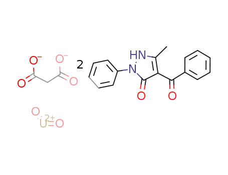 {UO2(4-benzoyl-3-methyl-1-phenylpyrazole-5-one)2(O2CCH2CO2)}