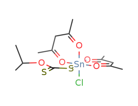 isopropylxanthato(chloro)bis(acetylacetonato)tin(IV)