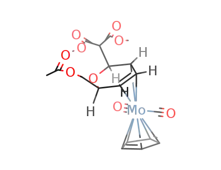 (η5-cyclopentadienyl)(dicarbonyl){(2R,3R,6S)-(3,4,5-η)-2-(acetoxymethyl)-6-(1,3-dioxo-1,3-dimethoxy-2-propyl)-5,6-dihydro-2H-pyran-5-yl}molybdenum