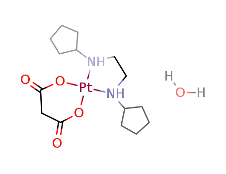 (N,N'-dicyclopentylethylenediamine)platinum(II) malonate monohydrate