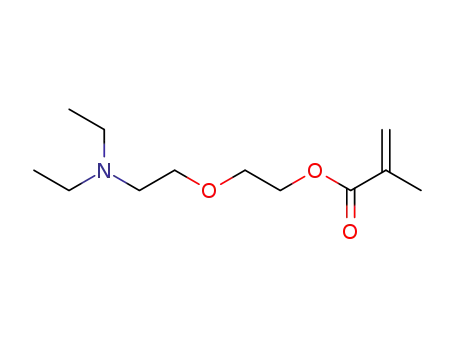 Molecular Structure of 87553-18-2 (2-Propenoic acid, 2-methyl-, 2-[2-(diethylamino)ethoxy]ethyl ester)