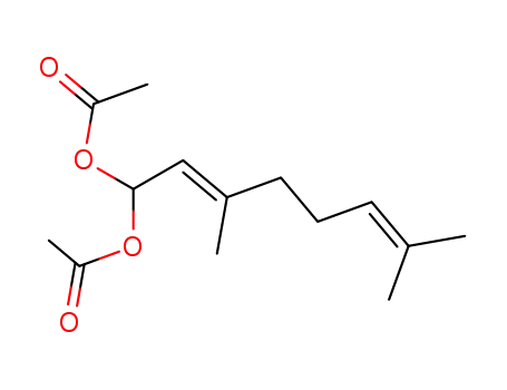 Molecular Structure of 41494-93-3 (2,6-Octadiene-1,1-diol, 3,7-dimethyl-, diacetate)