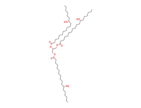 Molecular Structure of 139-44-6 (1,2,3-propanetriyl tris(12-hydroxyoctadecanoate))