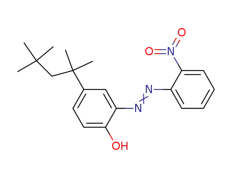 Molecular Structure of 51656-57-6 (2-[(2-Nitrophenyl)azo]-4-(1,1,3,3-tetramethylbutyl)phenol)