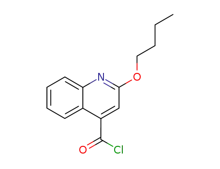 Molecular Structure of 10249-04-4 (4-Quinolinecarbonyl chloride, 2-butoxy-)