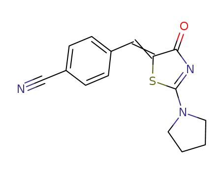 4-{[4-oxo-2-(pyrrolidin-1-yl)thiazol-5(4H)-ylidene]methyl}benzonitrile