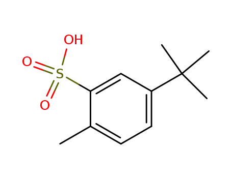 Molecular Structure of 25589-81-5 (Benzenesulfonic acid, 5-(1,1-dimethylethyl)-2-methyl-)