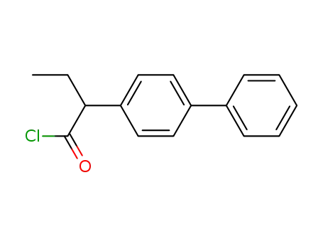 Molecular Structure of 41641-76-3 (2-(biphenyl-4-yl)butanoyl chloride)