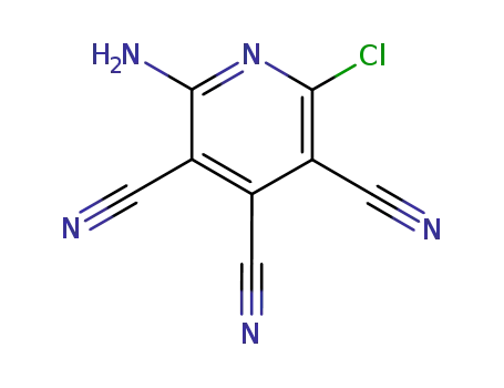 Molecular Structure of 79696-96-1 (3,4,5-Pyridinetricarbonitrile, 2-amino-6-chloro-)