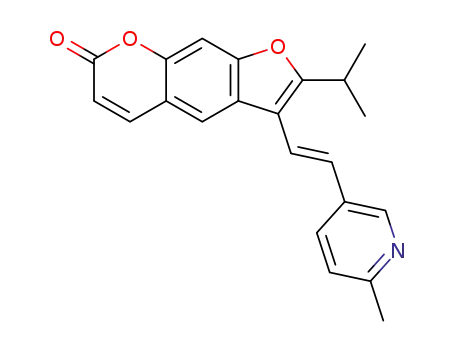 2-isopropyl-3-[(E)-2-(4-methylpyridin-3-yl)vinyl]-7H-furo[3,2-g]chromen-7-one