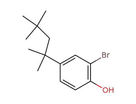 Molecular Structure of 57835-35-5 (2-Bromo-4-(2,4,4-trimethylpent-2-yl)phenol)