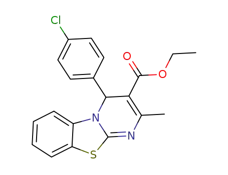 ethyl 4-(4-chlorophenyl)-2-methyl-4H-benzo[4,5]thiazolo[3,2-a]pyrimidine-3-carboxylate