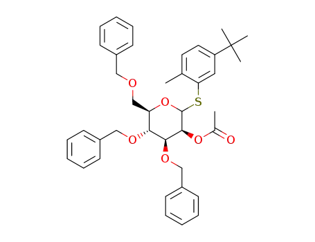 (2-methyl-5-tert-butylphenyl) 2-O-acetyl-3,4,6-tri-O-benzyl-1-thio-D-mannopyranoside