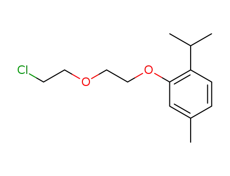 Molecular Structure of 2287-33-4 (2-[2-(2-chloroethoxy)ethoxy]-4-methyl-1-(propan-2-yl)benzene)