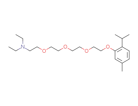 Molecular Structure of 859-20-1 (N,N-diethyl-2-[2-(2-{2-[5-methyl-2-(propan-2-yl)phenoxy]ethoxy}ethoxy)ethoxy]ethanamine)