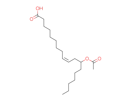 Molecular Structure of 111766-70-2 (9-Octadecenoic acid, 12-(acetyloxy)-, (Z)-)