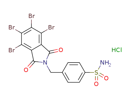 4-((4,5,6,7-tetrabromo-1,3-dioxoisoindolin-2-yl)methyl)benzenesulfonamide hydrochloride