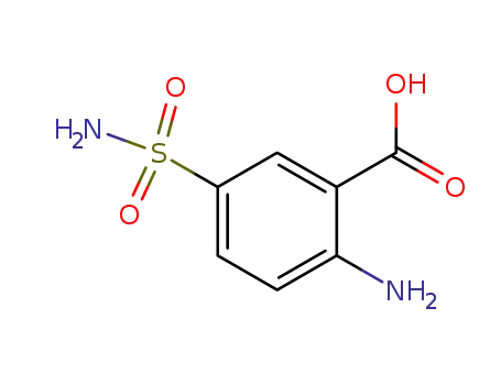 Molecular Structure of 137-65-5 (2-Aminobenzoic acid-5-sulfonamide)
