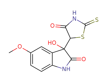 3-hydroxy-5-methoxy-3-(4-oxo-2-thioxothiazolidin-5-yl)indolin-2-one