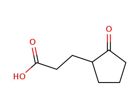 Molecular Structure of 3296-45-5 (2-oxo-cyclopentanepropionic acid)