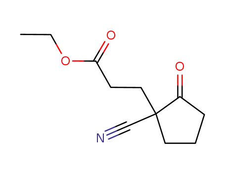 2-(2-Aethoxycarbonyl-aethyl)-2-cyan-cyclopentanon-(1)