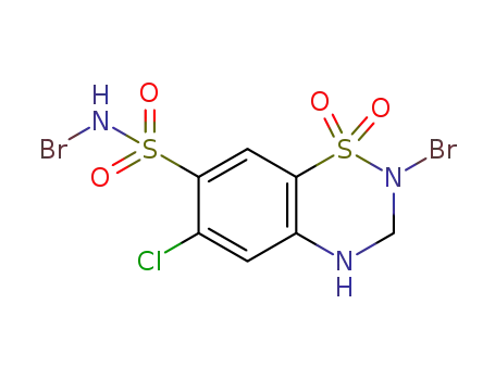N,2-dibromo-6-chloro-3,4-dihydro-2H-benzo[e][1,2,4]thiadiazine-7-sulfonamide 1,1-dioxide