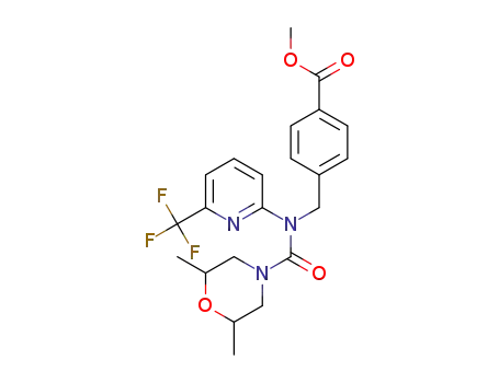 methyl 4-((2,6-dimethyl-N-(6-(trifluoromethyl)pyridin-2-yl)morpholine-4-carboxamido)methyl)benzoate