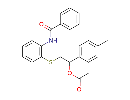 2-((2-benzamidophenyl)thio)-1-(p-tolyl)ethyl acetate