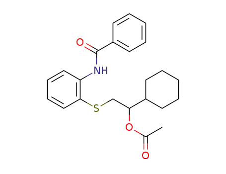 2-((2-benzamidophenyl)thio)-1-cyclohexylethyl acetate