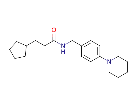 3-cyclopentyl-N-(4-(piperidin-1-yl)benzyl)propanamide