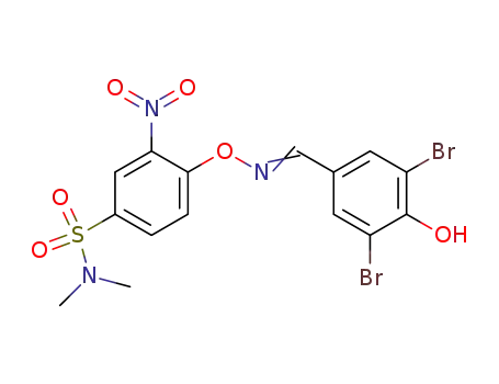 Benzenesulfonamide,
4-[[[(3,5-dibromo-4-hydroxyphenyl)methylene]amino]oxy]-N,N-dimethyl-
3-nitro-