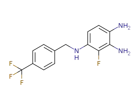 3-fluoro-N4-(4-(trifluoromethyl)benzyl)benzene-1,2,4-triamine