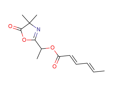 1-(4,4-dimethyl-5-oxo-4,5-dihydrooxazol-2-yl)ethyl hexa-2,4-dienoate