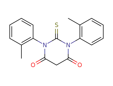 Molecular Structure of 85788-84-7 (4,6(1H,5H)-Pyrimidinedione, dihydro-1,3-bis(2-methylphenyl)-2-thioxo-)