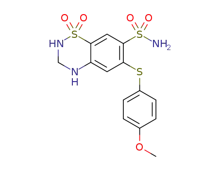 6-((4-methoxyphenyl)thio)-3,4-dihydro-2H-benzo[e][1,2,4]-thiadiazine-7-sulfonamide 1,1-dioxide