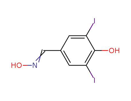 Molecular Structure of 2296-76-6 (4-Hydroxy-3,5-diiodobenzaldehyde oxime)