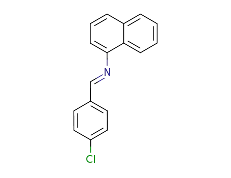 Molecular Structure of 135569-53-8 (1-Naphthalenamine, N-[(4-chlorophenyl)methylene]-)