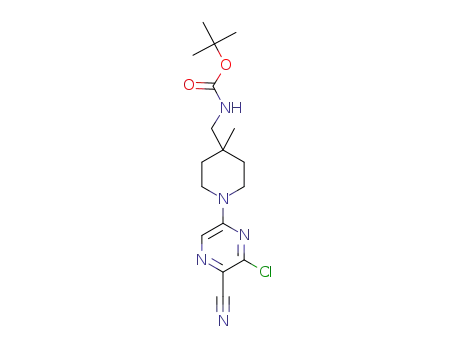 tert-butyl ((1-(6-chloro-5-cyanopyrazin-2-yl)-4-methylpiperidin-4-yl)methyl)carbamate