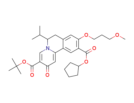 3-tert-butyl 10-cyclopentyl 6-isopropyl-9-(3-methoxypropoxy)-2-oxo-6,7-dihydro-2H-pyrido[2,1-a]isoquinoline-3,10-dicarboxylate